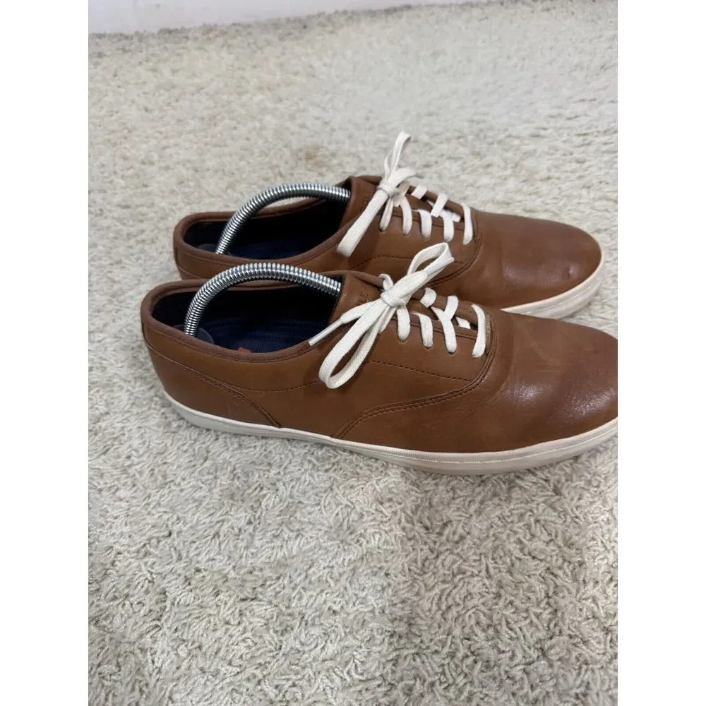 Cole Hahn Mens Nantucket Deck Sneakers Shoes C27986 Size 10M British Tan Leather